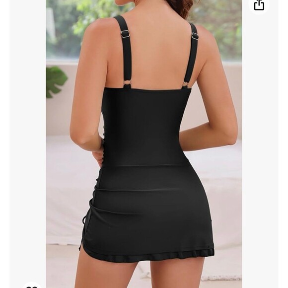 B2prity One Piece Swimdress Black Size 2XL(16W) New With Tag - Picture 4 of 10